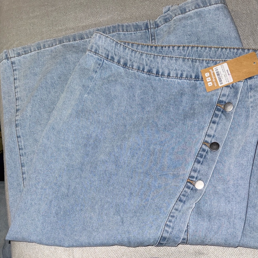 Elegant Denim A-Line Skirt